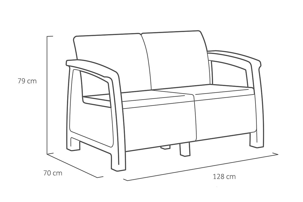 Комплект мебели Corfu Russia Set графит
