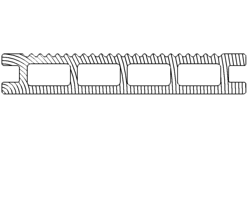 Террасная доска DeckLine Classic 3D-тиснение/вельвет (Темный Венге)